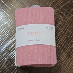 Capelli New York Sweater Tights 2-Pairs 6-12 Months